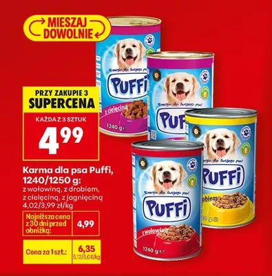 Karma mokra dla psa z wołowiną, z drobiem, z cielęciną, z jagnięciną promocja w Biedronka