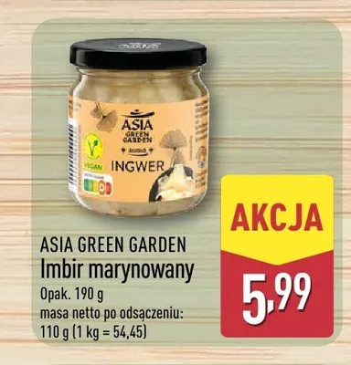Imbir marynowany ASIA GREEN GARDEN 110g promocja w Aldi