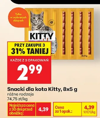 Snacki dla kota różne rodzaje promocja w Biedronka
