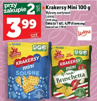 Krakersy Mini 100g promocja w TOPAZ