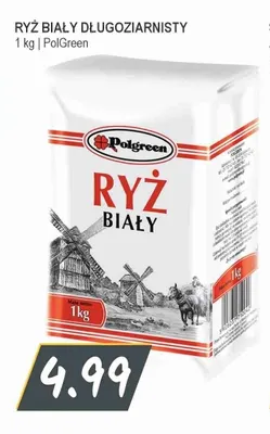 Ryż biały długoziarnisty PolGreen promocja w Słoneczko
