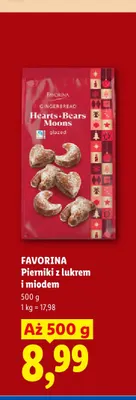Pierniki z lukrem i miodem Favorina promocja w Lidl