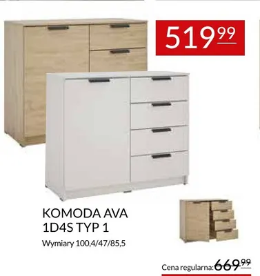 Komoda Ava 1D4S typ 1 promocja w Abra Meble