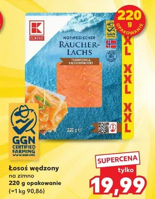 Łosoś wędzony na zimno promocja w Kaufland