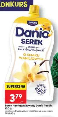 Serek homogenizowany Danio Pouch czekoladowo-orzechowy promocja w Biedronka