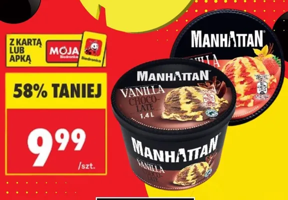 Lody Manhattan Vanilla Choco-Late promocja w Biedronka