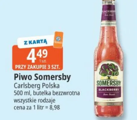 Piwo Somersby promocja w Leclerc