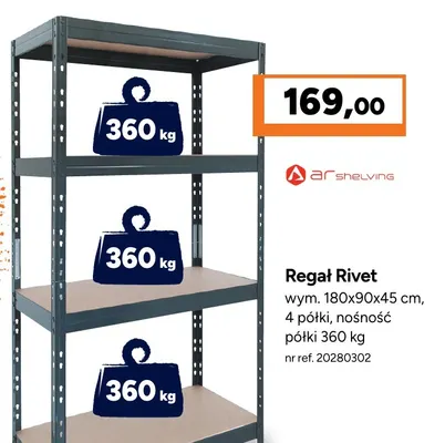 Regał Rivet Ar Shelving promocja w Bricoman
