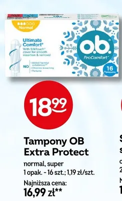 Tampony OB Extra Protect normal, super promocja w Żabka