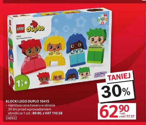 Klocki Lego Duplo 10415 Big Feelings & Emotions promocja w Selgros