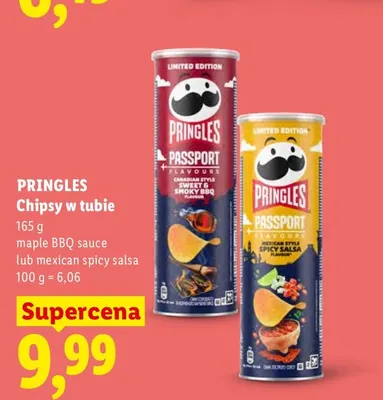 Chipsy w tubie maple BBQ sauce Pringles promocja w Lidl