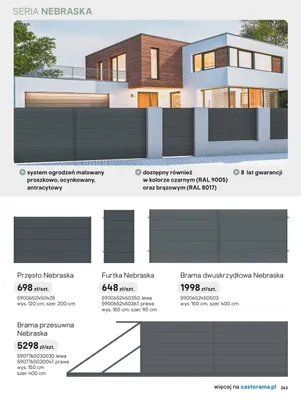 Brama dwuskrzydłowa Nebraska promocja w Castorama