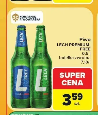 Piwo Lech Premium promocja w Carrefour Market
