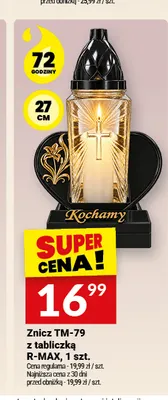 Znicz TM-79 z tabliczką R-MAX promocja w Twój Market