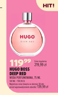 Woda perfumowana Hugo Boss Deep Red promocja w Drogerie Natura