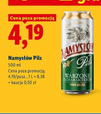 Piwo Namysłów Pils promocja w Lidl