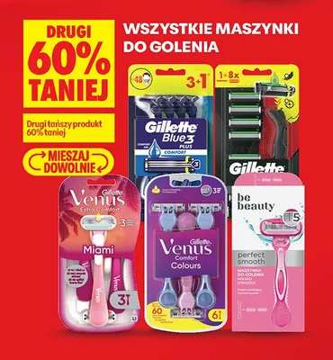 Maszynki do golenia Gillette Blue 3 8-pak promocja w Biedronka