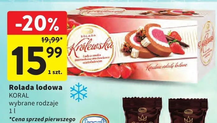 Rolada lodowa Koral wybrane rodzaje promocja w Intermarche