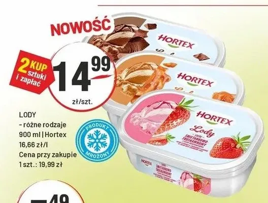 Lody brzoskwiniowe Hortex promocja w Sedal