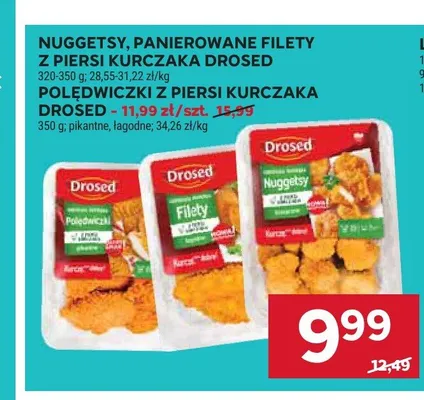 Panierowane filety z piersi kurczaka Drosed promocja w Stokrotka