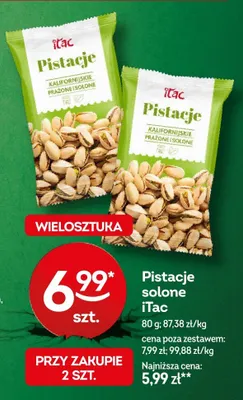 Pistacje solone kalifornijskie prażone i solone promocja w Żabka