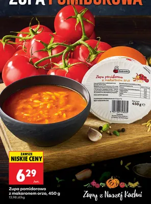 Zupa pomidorowa z makaronem orzo Nasza Kuchnia promocja w Biedronka