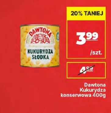 Kukurydza konserwowa Dawtona promocja w API Market