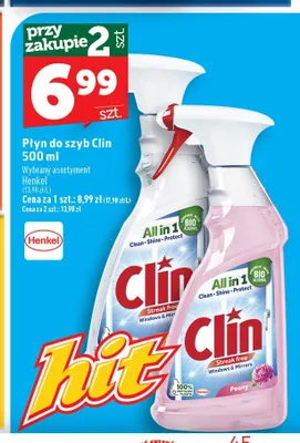 Płyn do szyb Clin promocja w TOPAZ
