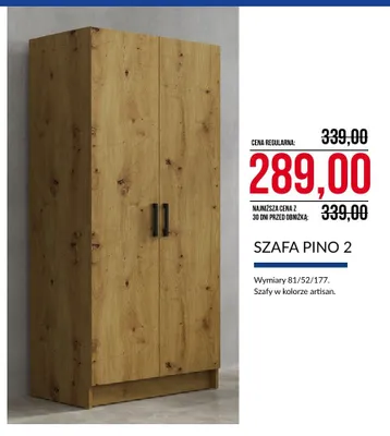 Szafa Pino 2 artisan promocja w Abra Meble
