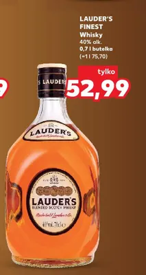 Whisky 40% alk. promocja w Kaufland