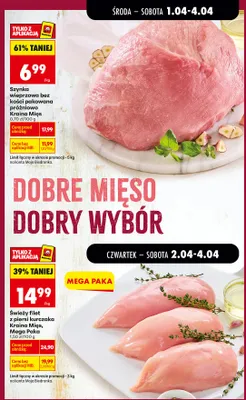 Świeży filet z piersi kurczaka Mega Paka promocja w Biedronka