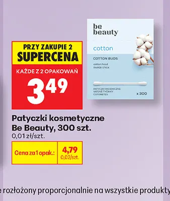 Patyczki kosmetyczne Be Beauty promocja w Biedronka