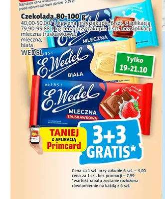 Czekolada E.Wedel biała promocja w Prim Market