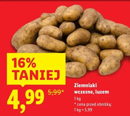 Ziemniaki wczesne, luzem promocja w Lidl