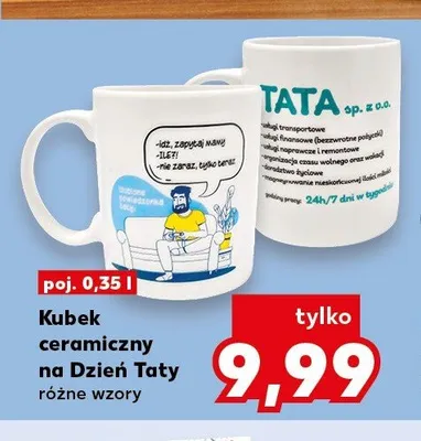 Kubek ceramiczny na Dzień Taty promocja w Kaufland