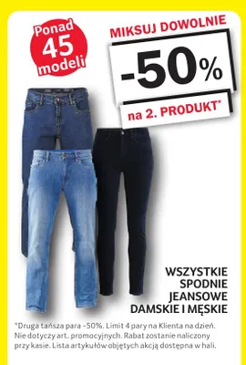Spodnie jeansowe damskie i męskie promocja w Selgros
