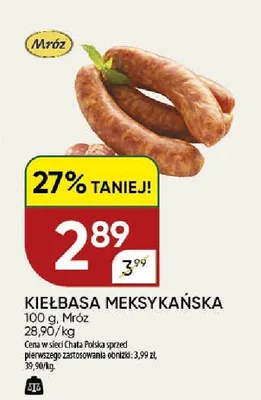 Kiełbasa Meksykańska Mróz promocja w Chata Polska