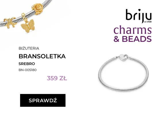 Bransoletka srebrna Briju promocja w Briju