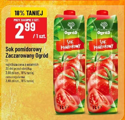 Sok pomidorowy Zaczarowany Ogród promocja w POLOmarket