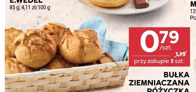 Bułka ziemniaczana różyczka promocja w Stokrotka