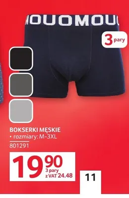 Bokserki męskie 3-pak promocja w Selgros