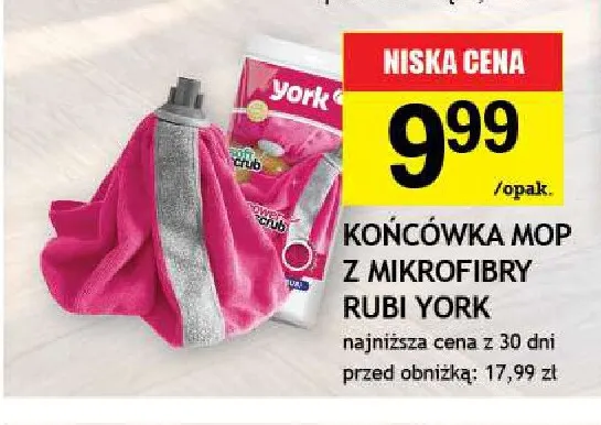 Końcówka mop z mikrofibry Rubi York promocja w Gram Market