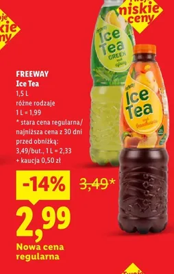 Ice Tea Peach Freeway promocja w Lidl