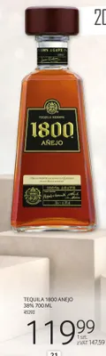 Tequila 1800 Anejo 38% 700 ml promocja w Selgros