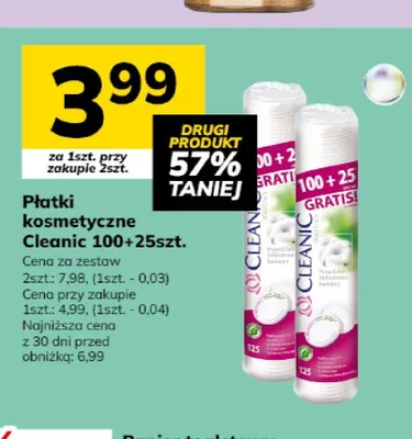 Płatki kosmetyczne Cleanic promocja w Hitpol