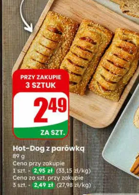 Hot-Dog z parówką promocja w Dino