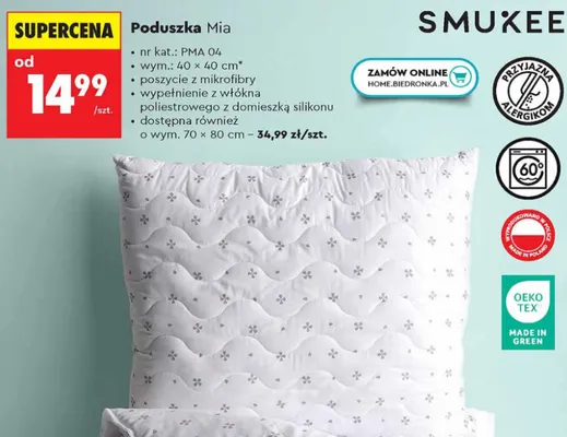 Poduszka Mia SMUKEE promocja w Biedronka