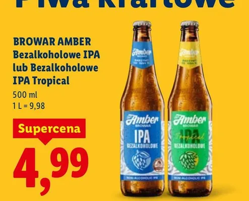 Piwo Bezalkoholowe IPA  promocja w Lidl