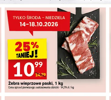 Żeberka wieprzowe paski promocja w Twój Market