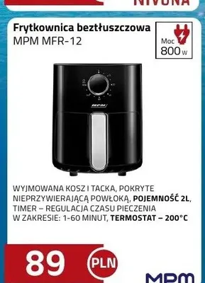 Frytkownica beztłuszczowa MPM MFR-12 promocja w kakto.pl